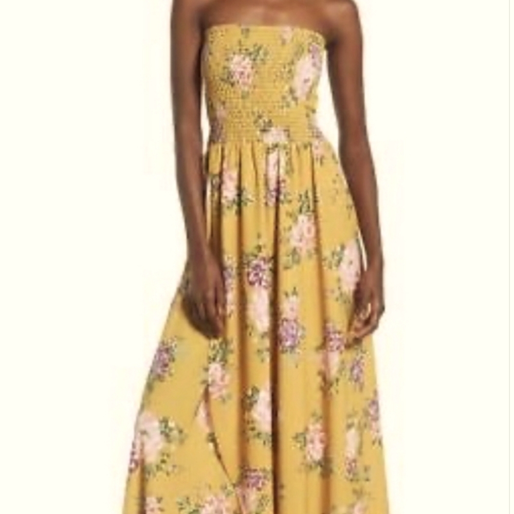 Nordstrom Socialite Strapless Floral Dress XS